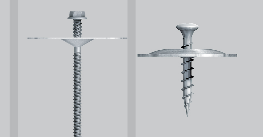 Flachdach Befestiger mit Metallkombination